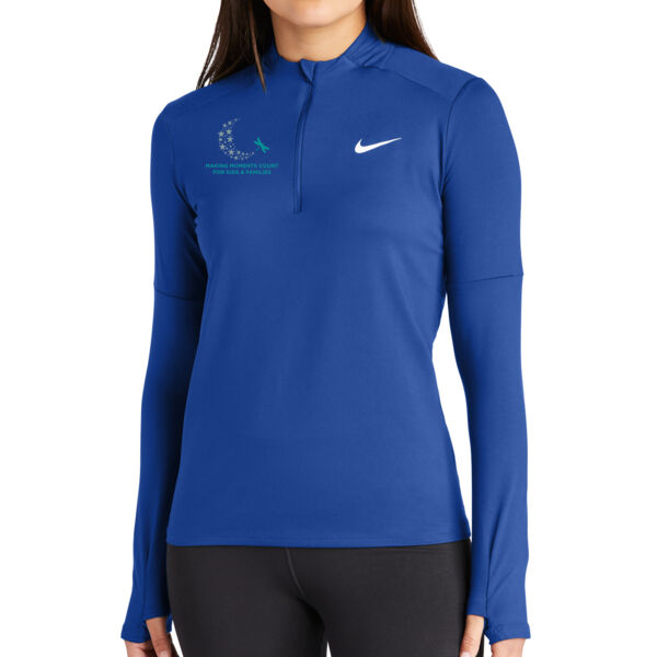 Nike Ladies Dri-FIT Element 1/2-Zip Top - Printed Logos Thumbnail